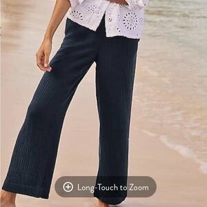 J.Jill Cotton-Gauze Straight-Leg Crops